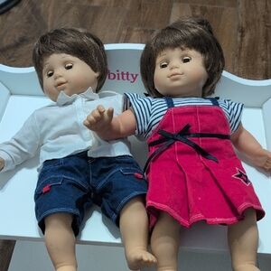American Girl Bitty Baby Boy and Girl Twins
